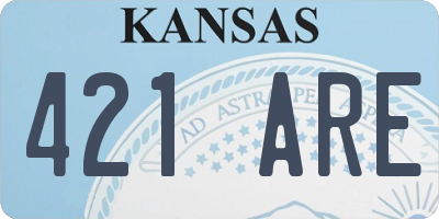 KS license plate 421ARE