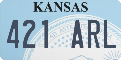 KS license plate 421ARL