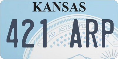 KS license plate 421ARP