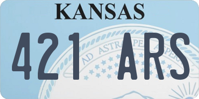 KS license plate 421ARS