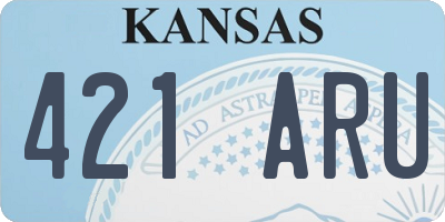 KS license plate 421ARU