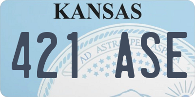 KS license plate 421ASE