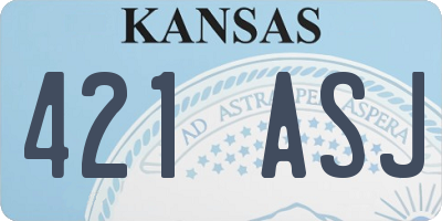 KS license plate 421ASJ