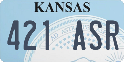 KS license plate 421ASR