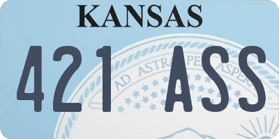KS license plate 421ASS