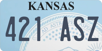 KS license plate 421ASZ