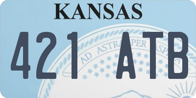 KS license plate 421ATB
