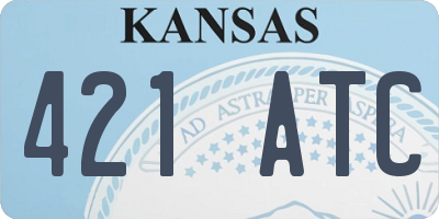 KS license plate 421ATC