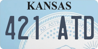 KS license plate 421ATD
