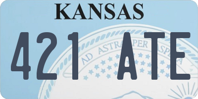 KS license plate 421ATE