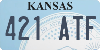 KS license plate 421ATF