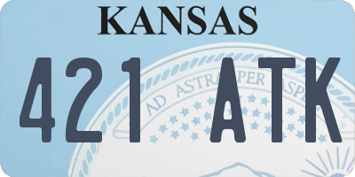 KS license plate 421ATK