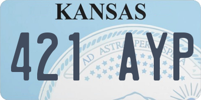 KS license plate 421AYP