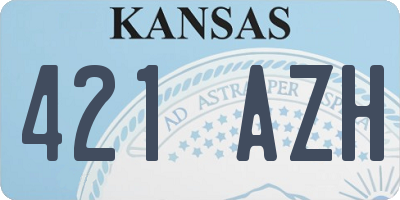 KS license plate 421AZH