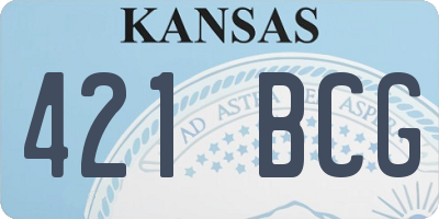 KS license plate 421BCG