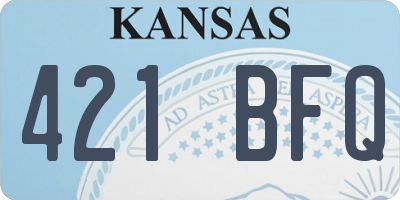 KS license plate 421BFQ