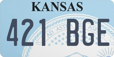 KS license plate 421BGE