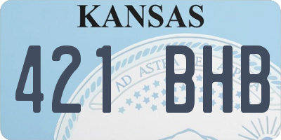 KS license plate 421BHB