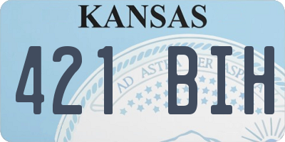 KS license plate 421BIH