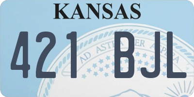 KS license plate 421BJL