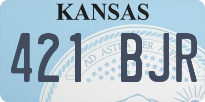 KS license plate 421BJR