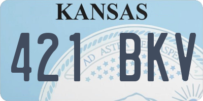 KS license plate 421BKV