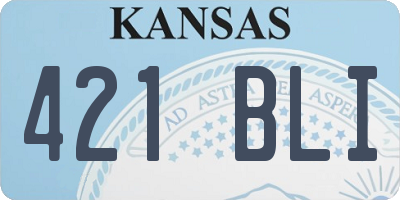KS license plate 421BLI