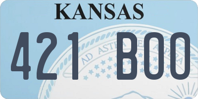 KS license plate 421BOO