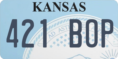 KS license plate 421BOP