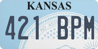 KS license plate 421BPM