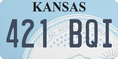 KS license plate 421BQI