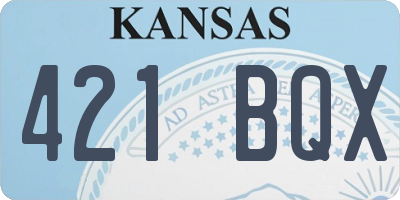KS license plate 421BQX