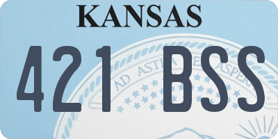 KS license plate 421BSS