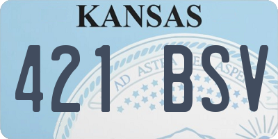 KS license plate 421BSV