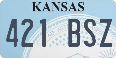 KS license plate 421BSZ
