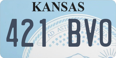 KS license plate 421BVO