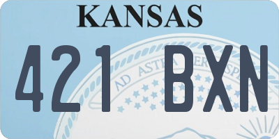 KS license plate 421BXN