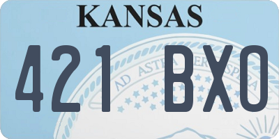 KS license plate 421BXO