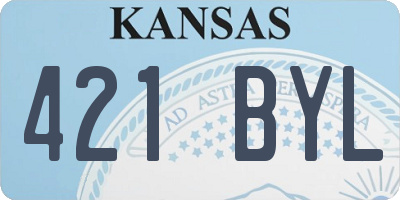 KS license plate 421BYL