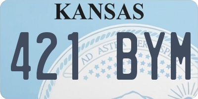 KS license plate 421BYM