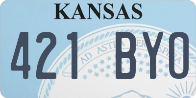 KS license plate 421BYO
