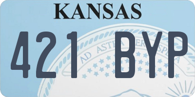KS license plate 421BYP