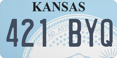 KS license plate 421BYQ