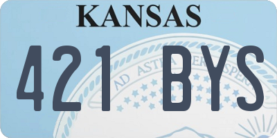 KS license plate 421BYS