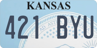 KS license plate 421BYU