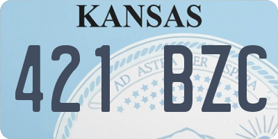 KS license plate 421BZC