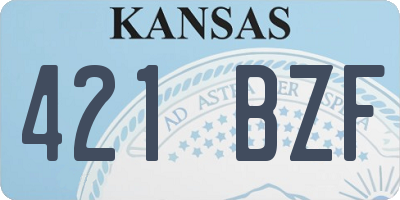 KS license plate 421BZF