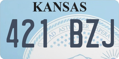 KS license plate 421BZJ