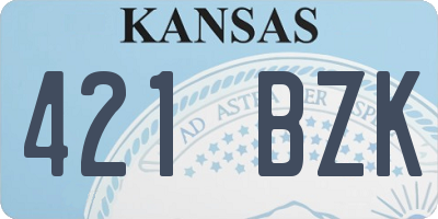 KS license plate 421BZK