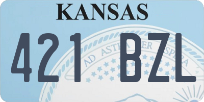 KS license plate 421BZL